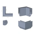 Kozza KE 120 – profilo U angolare 90° per ringhiere completamente vetrate, esterno, fissaggio laterale 000-874 (2)