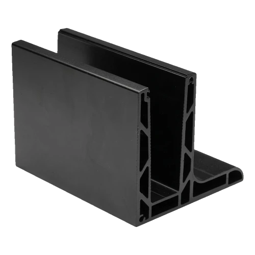 Kozza KE 105 – profilo in alluminio a L per ringhiere interamente vetrate 5000 mm nero 000-872 (1)