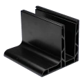 Kozza KE 105 – profilo in alluminio a L per ringhiere interamente vetrate 5000 mm nero 000-872 (2)