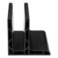 Kozza KE 105 – profilo in alluminio a L per ringhiere interamente vetrate 5000 mm nero 000-872 (3)