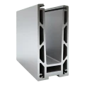 Kozza KF 1000 – profilo in alluminio a U per balaustre completamente in vetro 5000 mm con drenaggio 000-878 (1)