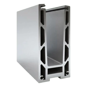 Kozza KF 1000 – profilo in alluminio a U per balaustre completamente in vetro 5000 mm con drenaggio