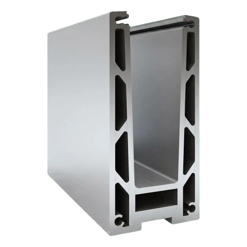 Kozza KF 1000 – profilo in alluminio a U per balaustre completamente in vetro 5000 mm con drenaggio 000-878 (1)