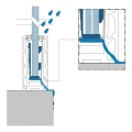 Kozza KF 1000 – profilo in alluminio a U per balaustre completamente in vetro 5000 mm con drenaggio 000-878 (7)