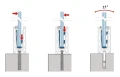 Kozza KF 1000 – profilo in alluminio a U per balaustre completamente in vetro 5000 mm con drenaggio 000-878 (8)