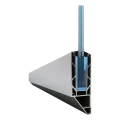 Kozza KE 120 – profilo a U per parapetti completamente in vetro 5000 mm, fissaggio laterale 000-877 (1)
