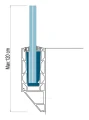 Kozza KE 120 – profilo a U per parapetti completamente in vetro 5000 mm, fissaggio laterale 000-877 (6)