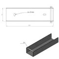 Profilo a U connettore supporto per zoccolatura 250x55 Zincato GPV-700-44 (3)