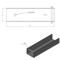 Profilo a C di collegamento per muretto 300x55 verde GPV-700-48 (3)
