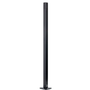 Piantone laterale ringhiera 45x45x1100mm vetro 8,72mm nero alluminio sistema piano