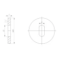 Distanziatore PSG per connettori puntuali ø 50 mm / 5 mm – foro ovale, AISI 304 satinato 000-896 (2)
