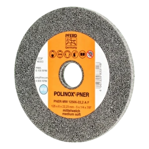 PFERD POLINOX-PNER mola compatta 125 × 6 mm per smerigliatrice angolare – medio morbida A F