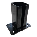 Base per palo da recinzione 80x80 mm 8 mm nero 000-786 (2)