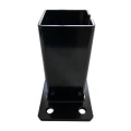 Base per palo da recinzione 80x80 mm 8 mm nero 000-786 (3)