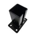 Base per palo da recinzione 80x80 mm 8 mm nero 000-786 (4)