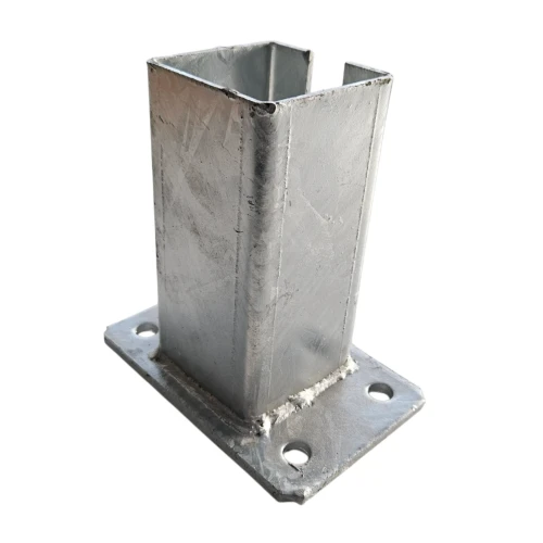 Base per palo di recinzione 80x80 mm 8 mm zincato 000-785 (1)