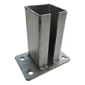 Base per palo di recinzione 80x80 mm 8 mm zincato 000-785 (2)