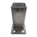 Base per palo di recinzione 80x80 mm 8 mm zincato 000-785 (3)