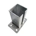 Base per palo di recinzione 80x80 mm 8 mm zincato 000-785 (4)