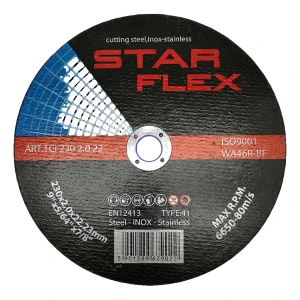 Disco da taglio Star Flex per acciaio e INOX 230×2,0 mm piatto Type 41