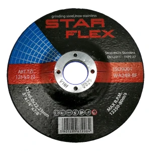 StarFlex disco da smerigliatura (sbavo) T27 125×6,0 mm acciaio e INOX