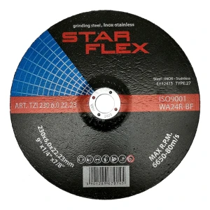 Star Flex – disco abrasivo per smerigliatrice (sgrossatura) 230 × 6,0 mm T27 acciaio e INOX
