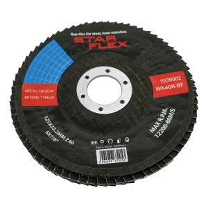 Star Flex – disco lamellare in zirconio T29 125 mm grana 40 per acciaio inossidabile