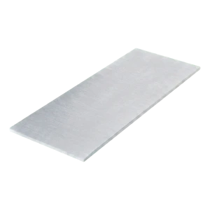 Tappo terminale laterale piatto Kozza per profilo U ringhiera tutto vetro 124×50 mm AISI 304 satinato