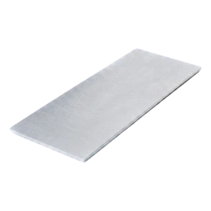 Kozza – tappo terminale laterale piatto per profilo U ringhiera tutto vetro 124×50 mm satinato