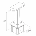 PSG supporto corrimano piatto incollato per montante 40×40 mm – acciaio inossidabile AISI 304 satinato 001-051 (2)