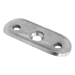 Piastra di montaggio per corrimano 42,4 mm – acciaio inossidabile AISI 304, satinato, 64×24×4 mm