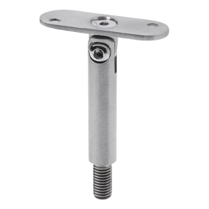 Asta snodabile per supporto corrimano Ø 14×75 mm con piastra piana – AISI 304 satinato, filettatura M8