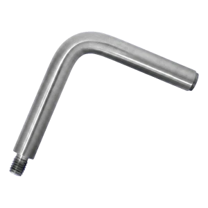Perno di supporto corrimano 90° fi 12 mm 75×75 mm – acciaio inox AISI 304 satinato