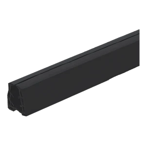 Guarnizione in gomma di pressione per corrimano sovrapposto su vetro 11,5–13,5 mm, 24×24 mm, nera