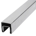 PSG Corrimano sovrapposto su vetro 40x40 mm AISI 304 satinato – 2500 mm 001-082 (1)