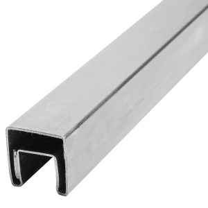 PSG Corrimano sovrapposto su vetro 40x40 mm AISI 304 satinato – 2500 mm