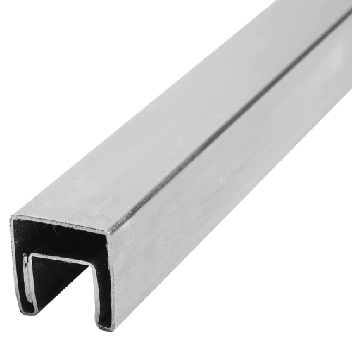 PSG Corrimano sovrapposto su vetro 40x40 mm AISI 304 satinato – 2500 mm 001-082 (1)