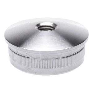 Tappo convesso da inserire per tubo corrimano 48,3 mm con filettatura M8, AISI 304 satinato
