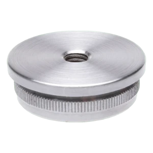 Tappo a incastro convesso per tubo 42,4 mm con filettatura M8 – acciaio inox satinato