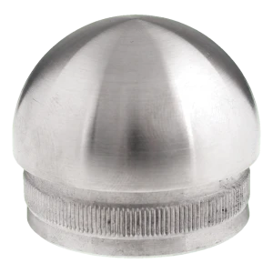 Tappo ellissoidale da inserire per tubo 48,3 mm, acciaio inossidabile AISI 304 satinato