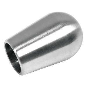 Terminale per asta ringhiera fi 12 mm ovale H30 acciaio inossidabile satinato