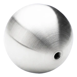 PINOX sfera per balaustra filettata cava Ø100 mm M10 – acciaio inossidabile satinato
