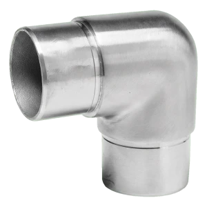 Gomito curvo per balaustra 90° da incollare per tubo 42,4 mm – acciaio inossidabile AISI 304 satinato