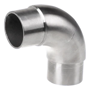 Gomito dolce per balaustre incollato 90° AISI 316 – tubo 42,4x2 mm, satinato