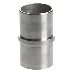 Giunto dritto da incollare per tubo balaustra 42,4 mm – acciaio inox AISI 304 satinato