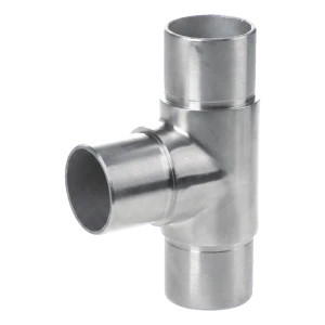 Raccordo a T per corrimano tubo 42,4x2 mm – acciaio AISI 304 satinato