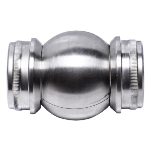 Raccordo sferico articolato regolabile 90°–180° per tubo ø 42,4 mm – acciaio inossidabile AISI 304 satinato