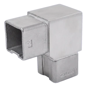 Gomito 90° per profilo balaustra 40x40 mm – acciaio inossidabile AISI304, satinato