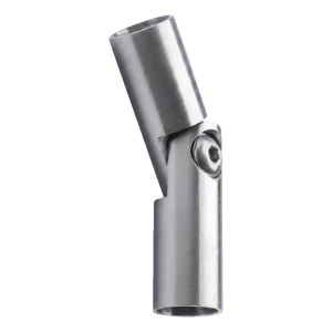 Gomito snodato per balaustra 90°–180° per asta Ø 12 mm – acciaio inox AISI 304 satinato