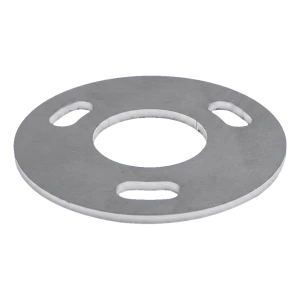 Base per palo di ringhiera per saldatura fi 100 mm – acciaio inossidabile AISI 304, sistema 42,4
